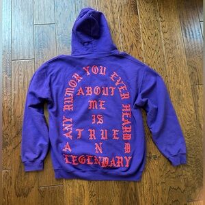 Kanye West Yeezy Season YZY Life of Saint Pablo Merch Purple Hoodie Size L